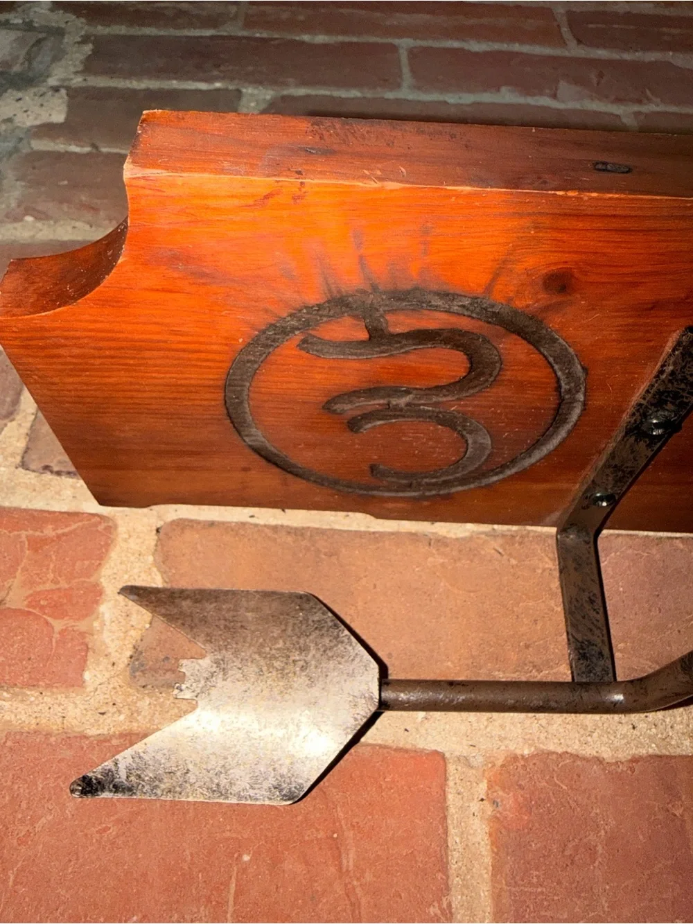 Rustic Metal Star & Horseshoe Wall Shelf - Brown Cowboy Western Branded